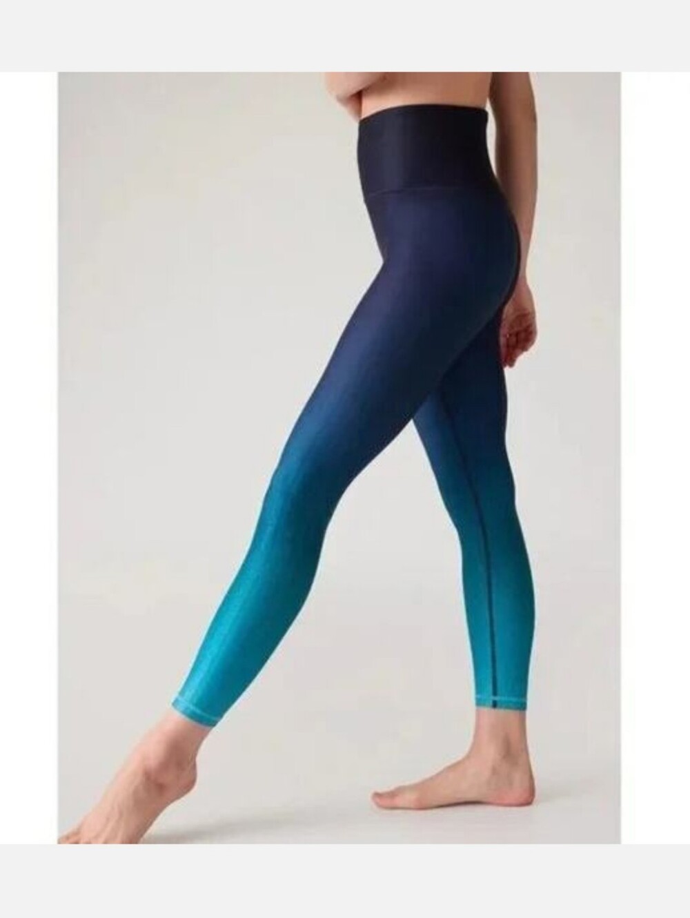 Athleta Elation High Rise 7/8 Tights  Blue Ombre Small